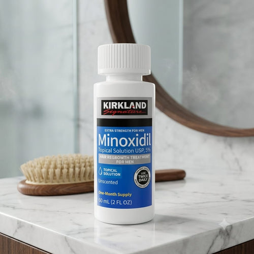Kirkland Minoxidil 5%  আর DRS ডারমা রোলার কম্ব